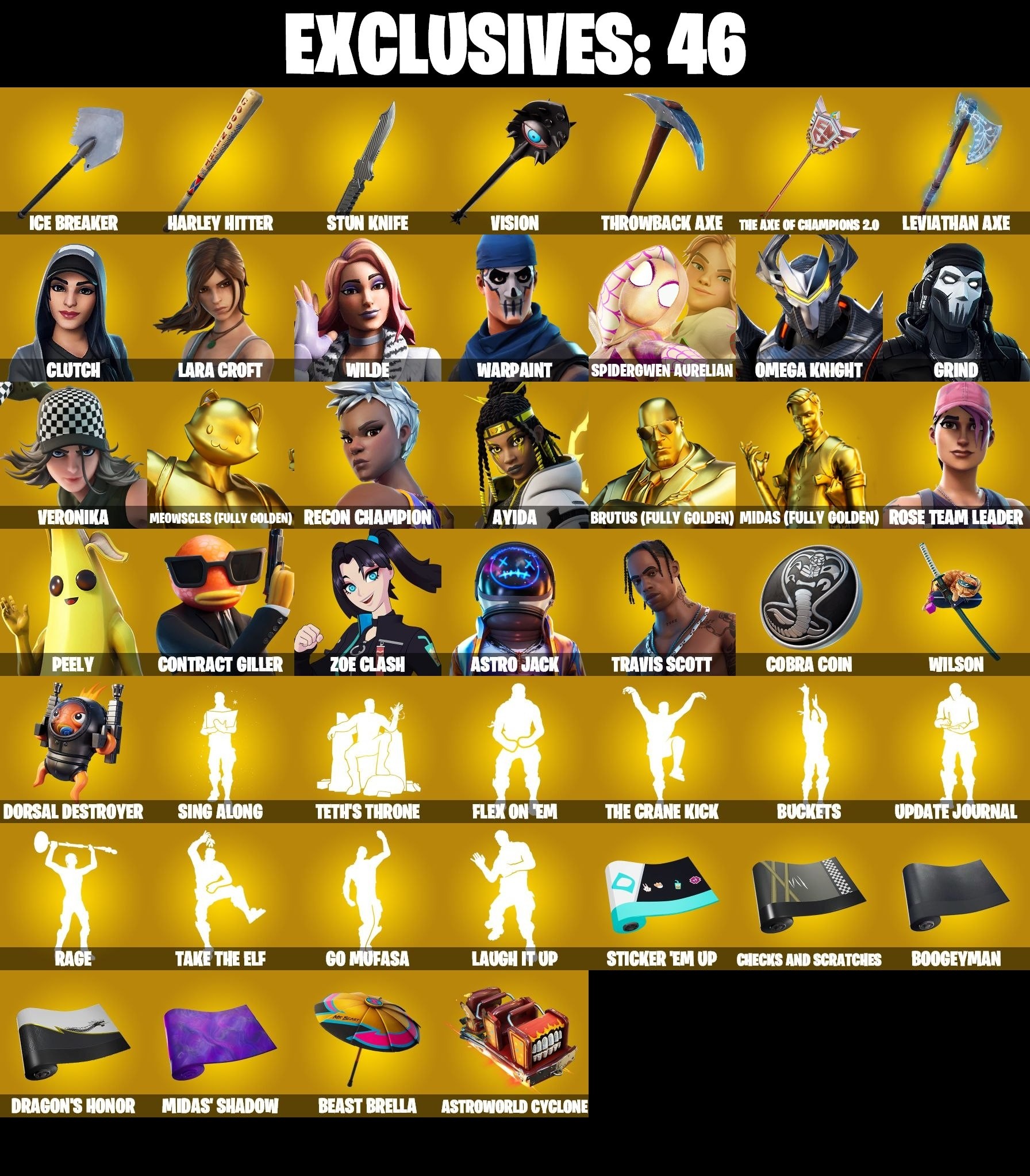 Fortnite account 471-Skin OG Fortnite Account | Travis Scott, Leviathan Axe, Lara Croft | PC/PSN/Xbox/Switch/Mobile