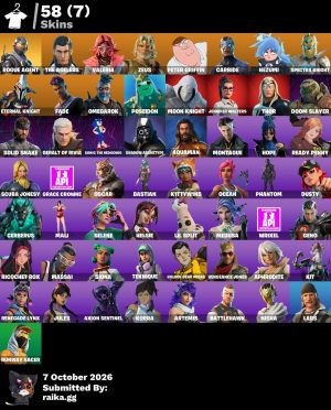 58-Skin Fortnite Account | Carbide, Rogue Agent, Ragnarok | PC/PSN/Xbox/Switch