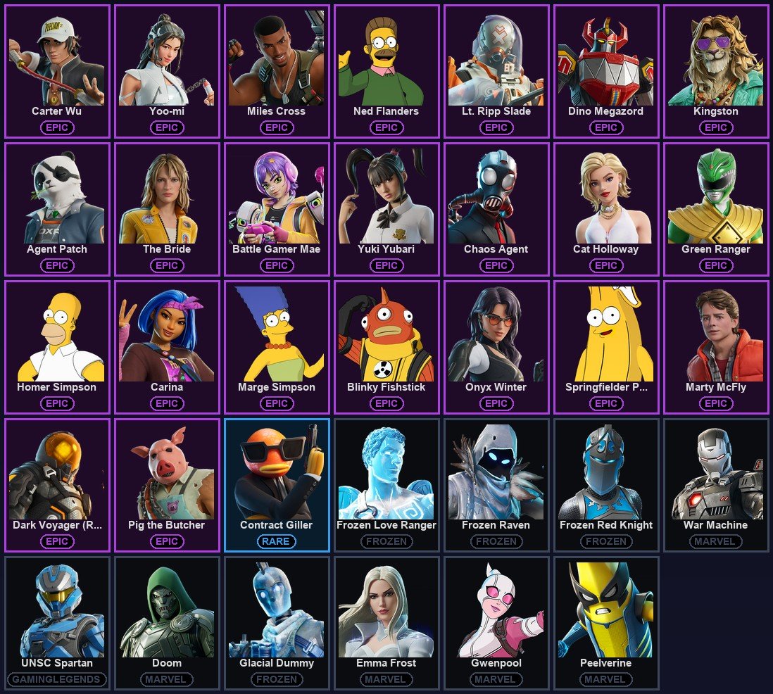 34-Skin Fortnite Account | Dark Voyager, Raven, Frozen Love Ranger, Frozen Red Knight | PC/Xbox