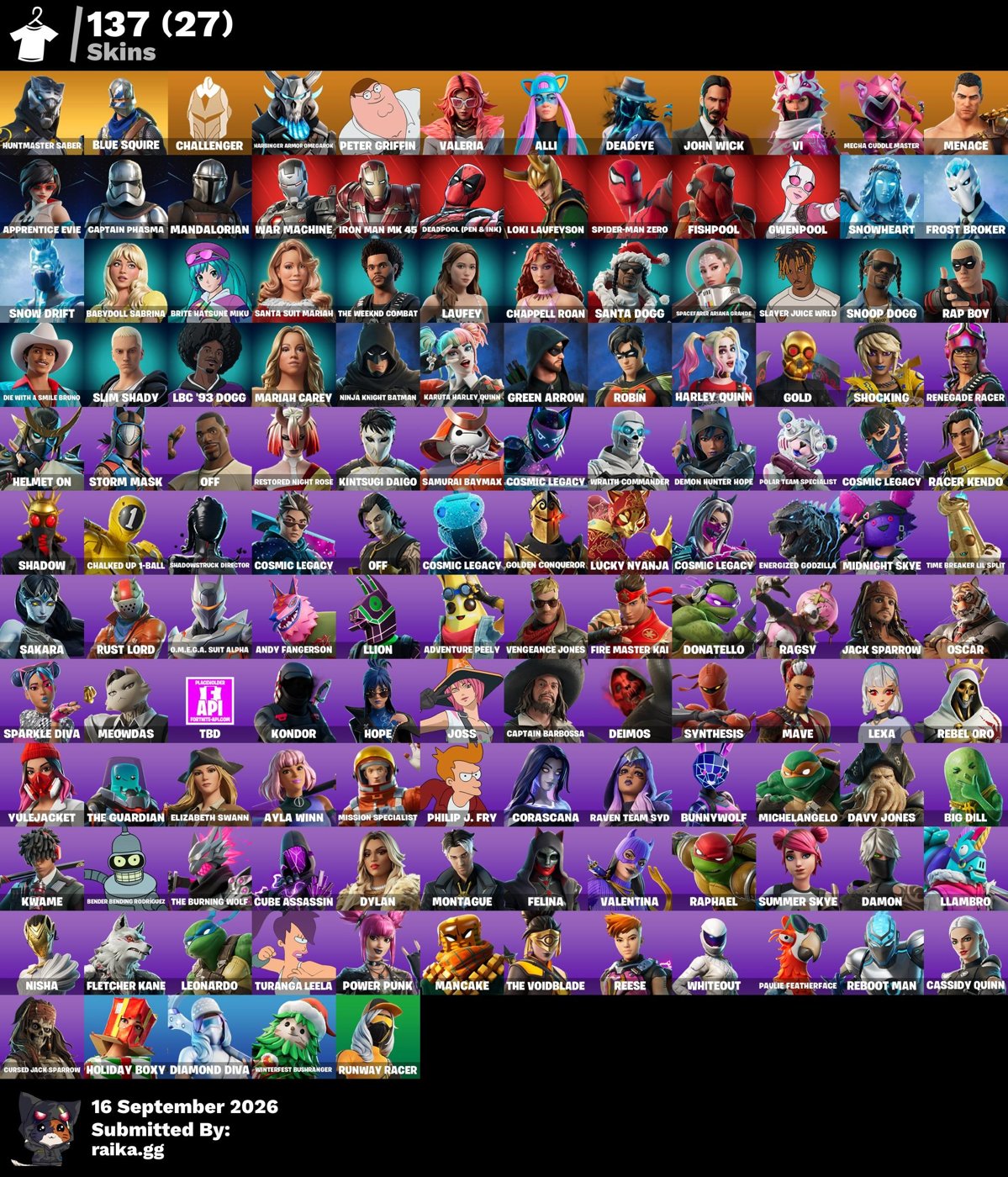 126-Skin Fortnite Account | Blue Squire, Drift, Huntmaster Saber | PC