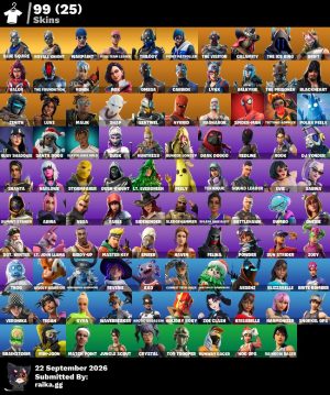 99-Skin OG Fortnite Account | Blue Squire, Royale Knight, Omega, The Ice King | PC/Xbox/Switch