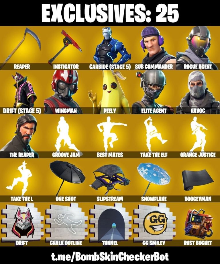 51-Skin Fortnite Account | The Reaper, Havoc, Elite Agent, Omega | PC/PSN/Xbox
