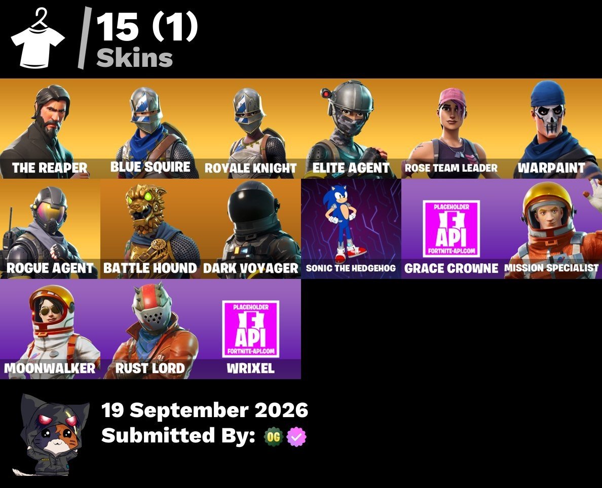 15-Skin OG Fortnite Account | Blue Squire, Royale Knight, The Reaper, Elite Agent | PC/PSN/Xbox