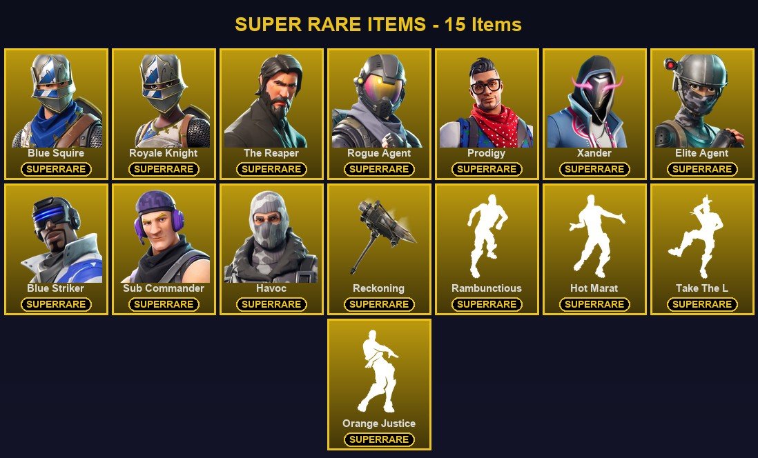 86-Skin Fortnite Account | Blue Squire, Royale Knight, The Reaper, Havoc | PSN/Xbox
