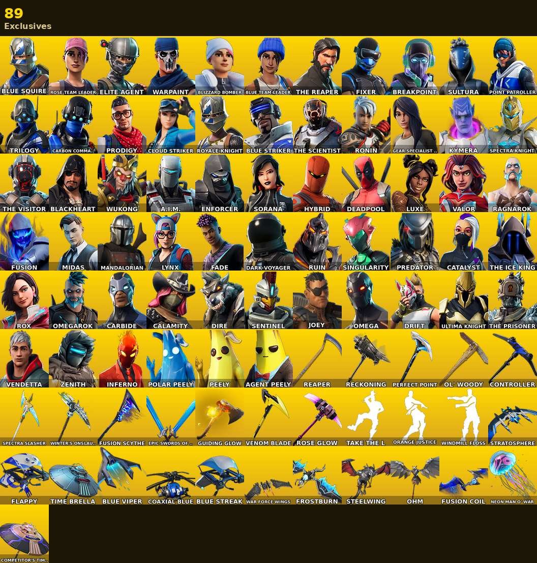 148-Skin OG Fortnite Account | Blue Squire, Royale Knight, The Reaper, Elite Agent | PC/Xbox