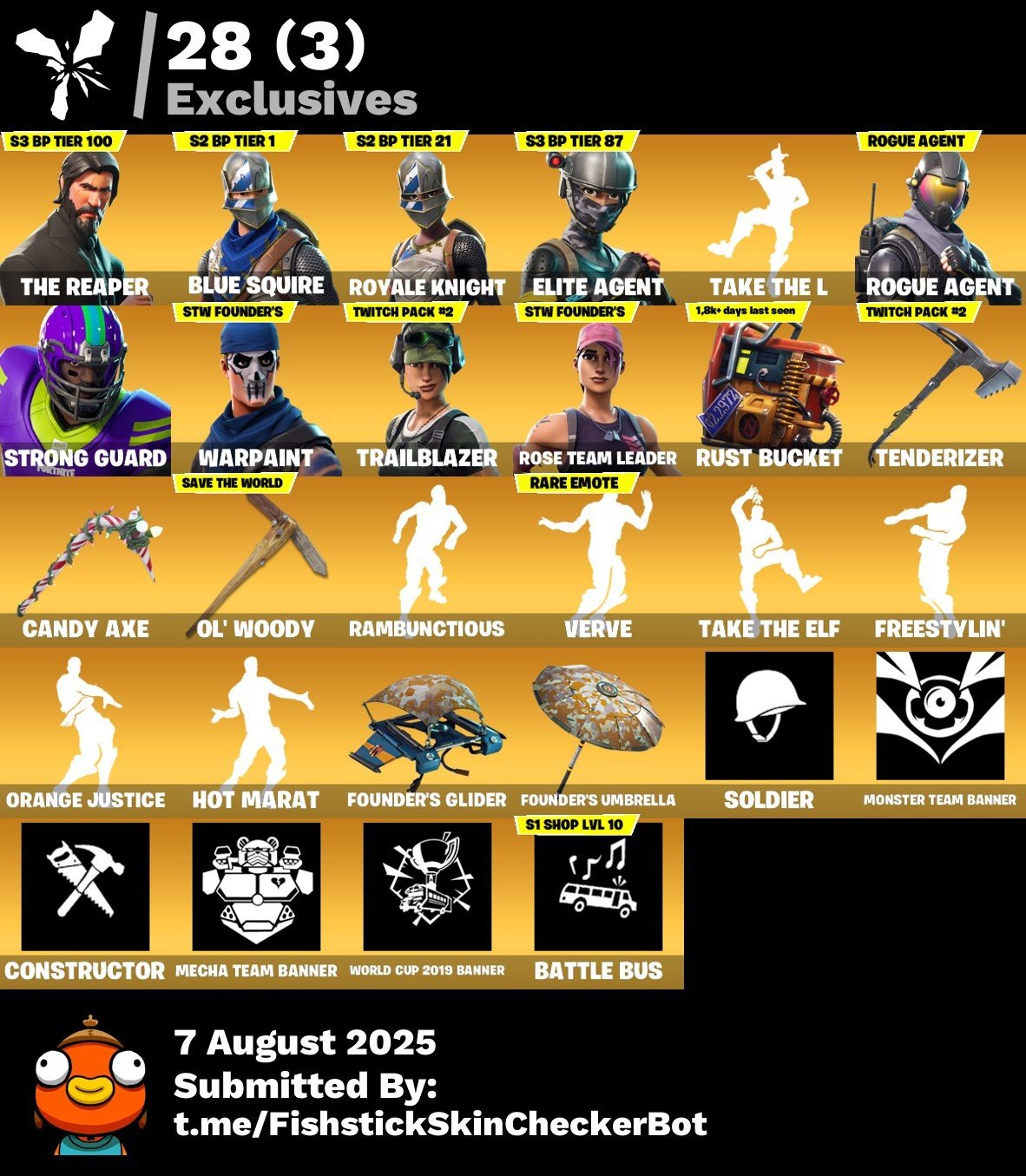 101-Skin OG Fortnite Account | Blue Squire, Royale Knight, The Reaper, Elite Agent | PC/PSN/Xbox
