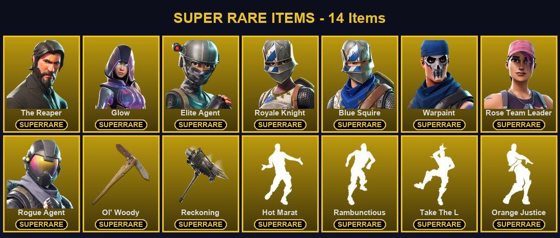 88-Skin Fortnite Account | Blue Squire, Royale Knight, The Reaper, Glow | PC/PSN