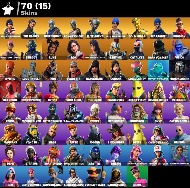 70-Skin OG Fortnite Account | Sparkle Specialist, Blue Squire, Royale Knight, The Reaper | PC/Xbox