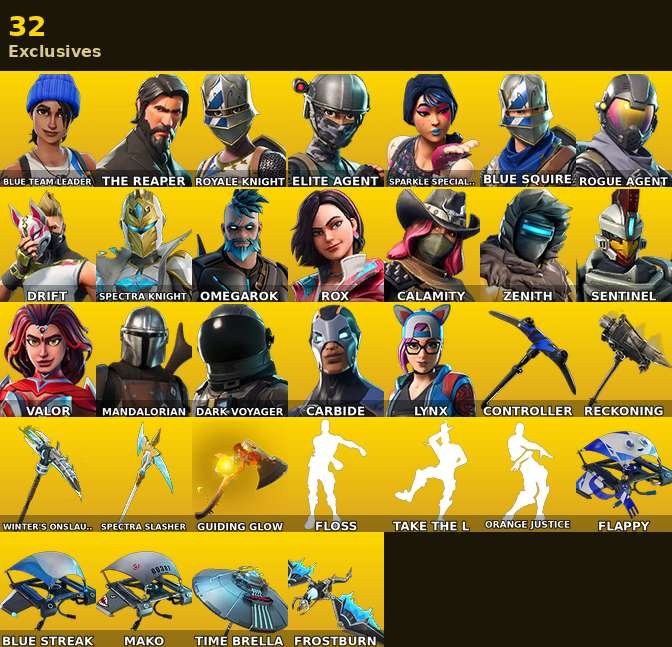 44-Skin Fortnite Account | Sparkle Specialist, Blue Squire, Royale Knight, The Reaper | PC/PSN