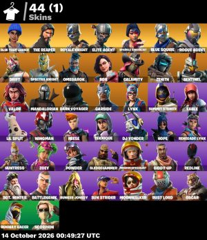 44-Skin Fortnite Account | Sparkle Specialist, Blue Squire, Royale Knight, The Reaper | PC/PSN