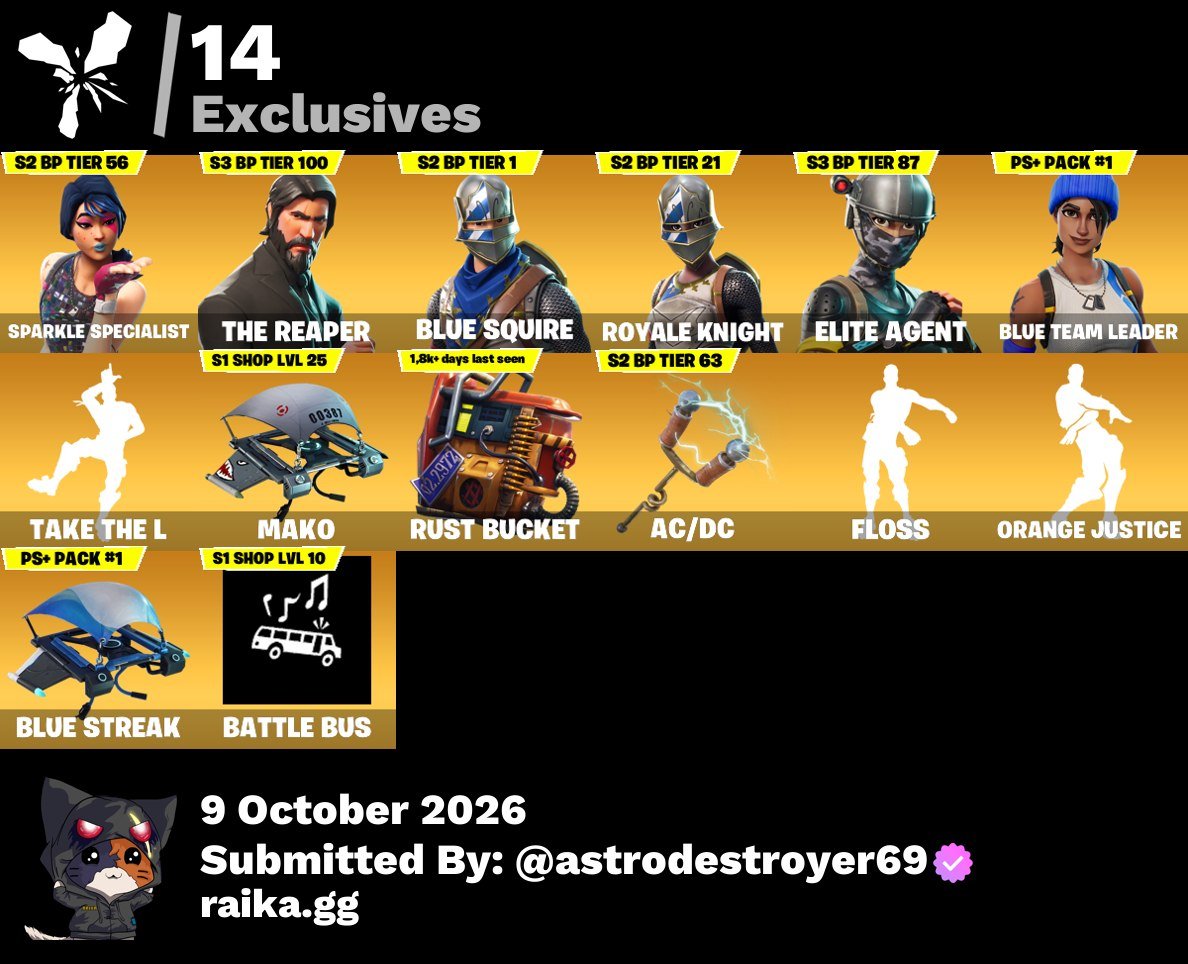 37-Skin Fortnite Account | Sparkle Specialist, Blue Squire, Royale Knight, The Reaper | PC/PSN/Xbox/Switch/Mobile