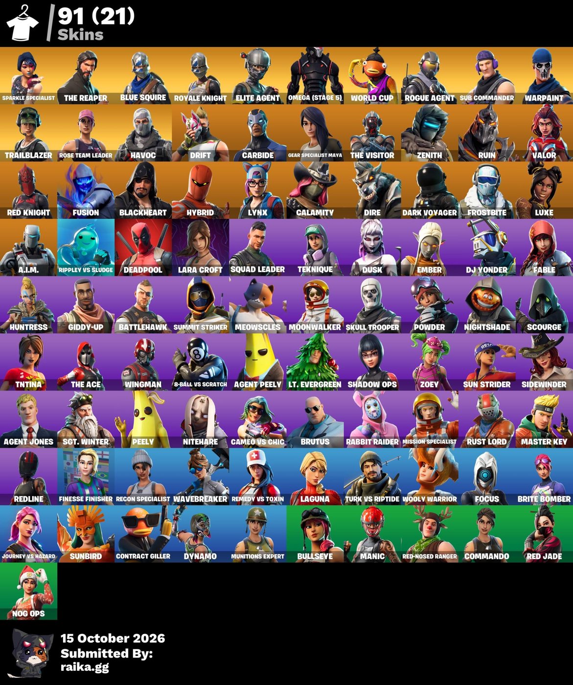 91-Skin OG Fortnite Account | Sparkle Specialist, Blue Squire, Royale Knight, The Reaper | PC/PSN/Xbox