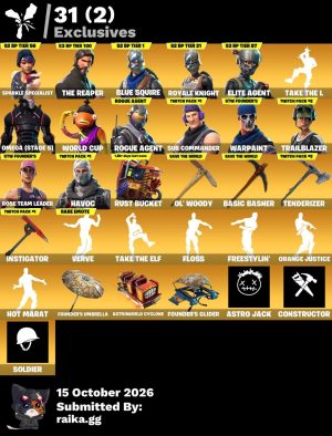 91-Skin OG Fortnite Account | Sparkle Specialist, Blue Squire, Royale Knight, The Reaper | PC/PSN/Xbox