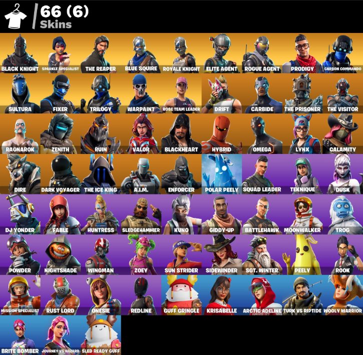 66-Skin OG Fortnite Account | Black Knight, Sparkle Specialist, Blue Squire, Royale Knight | PC/PSN/Xbox