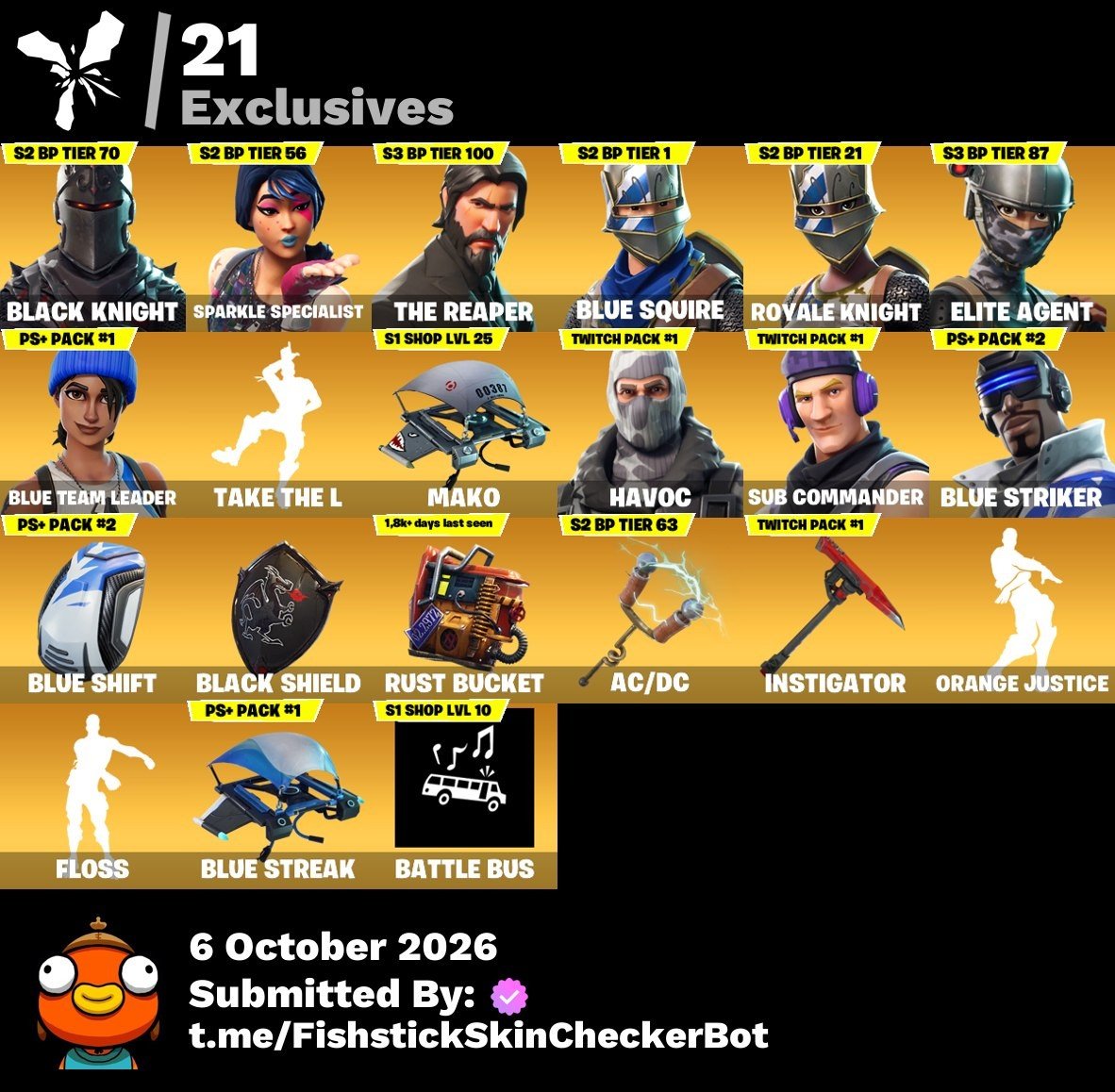 84-Skin Fortnite Account | Black Knight, Sparkle Specialist, Royale Knight, The Reaper | PC/PSN/Xbox