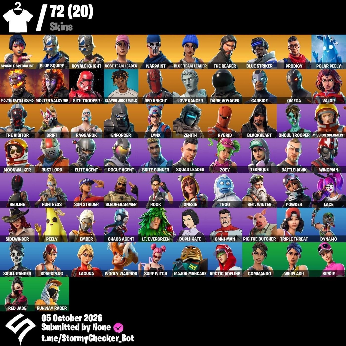72-Skin OG Fortnite Account | Sparkle Specialist, Blue Squire, Royale Knight, The Reaper | PC/PSN/Xbox