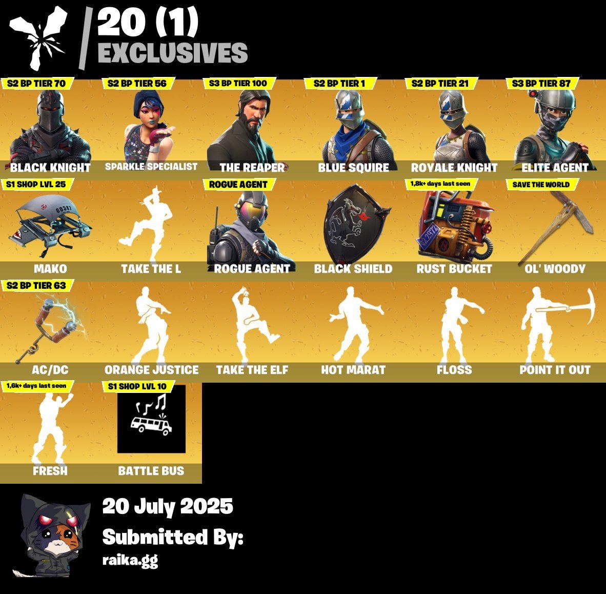 42-Skin Fortnite Account | Black Knight, Sparkle Specialist, Blue Squire, Royale Knight | PC/PSN/Xbox