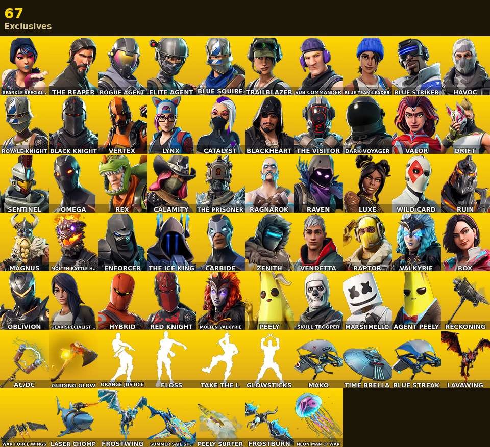 120-Skin Fortnite Account | Black Knight, Sparkle Specialist, Royale Knight, The Reaper | PC/Xbox
