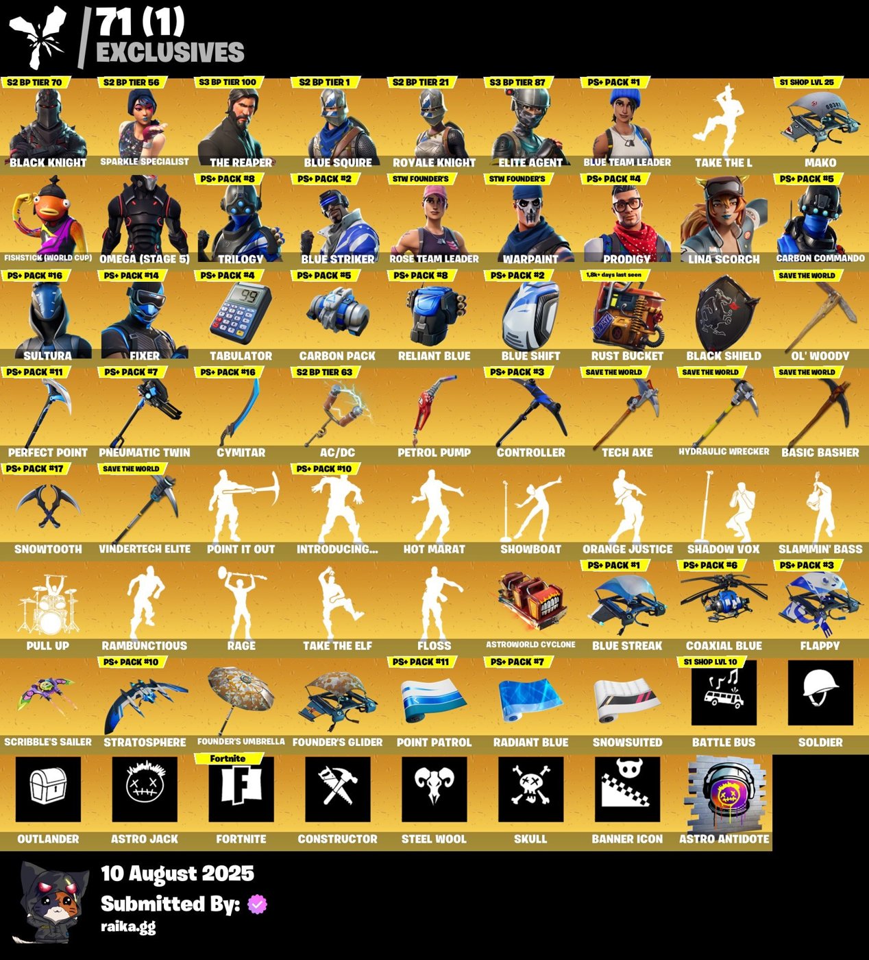 152-Skin OG Fortnite Account | Black Knight, Sparkle Specialist, Blue Squire, Royale Knight | PC/PSN/Xbox
