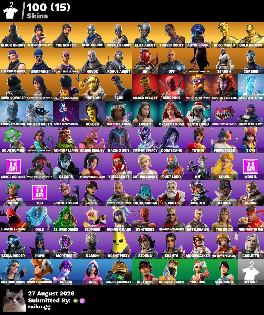100-Skin OG Fortnite Account | Black Knight, Sparkle Specialist, Blue Squire, Royale Knight | PC