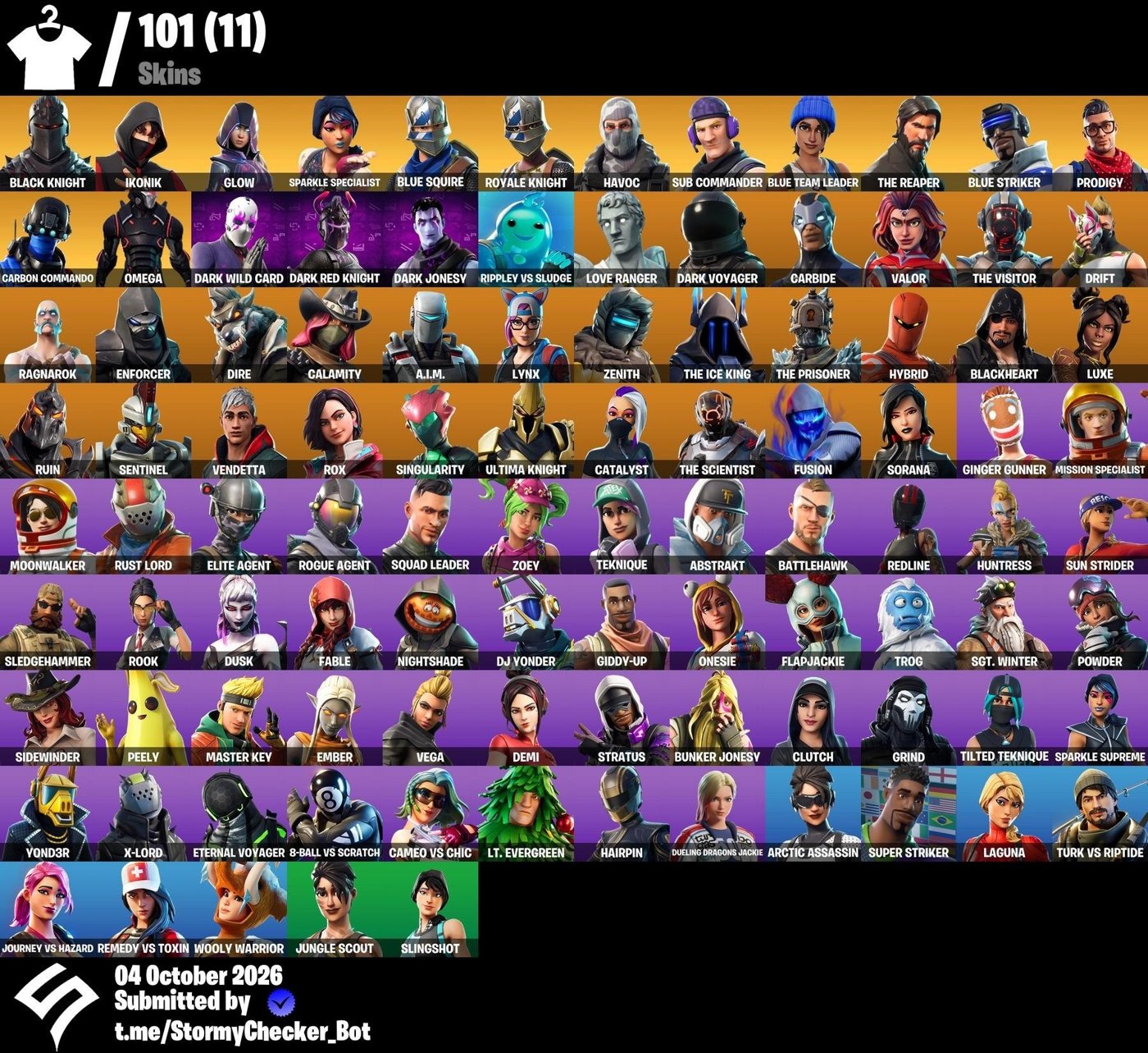 101-Skin Fortnite Account | Black Knight, Sparkle Specialist, IKONIK, The Reaper | PC/PSN