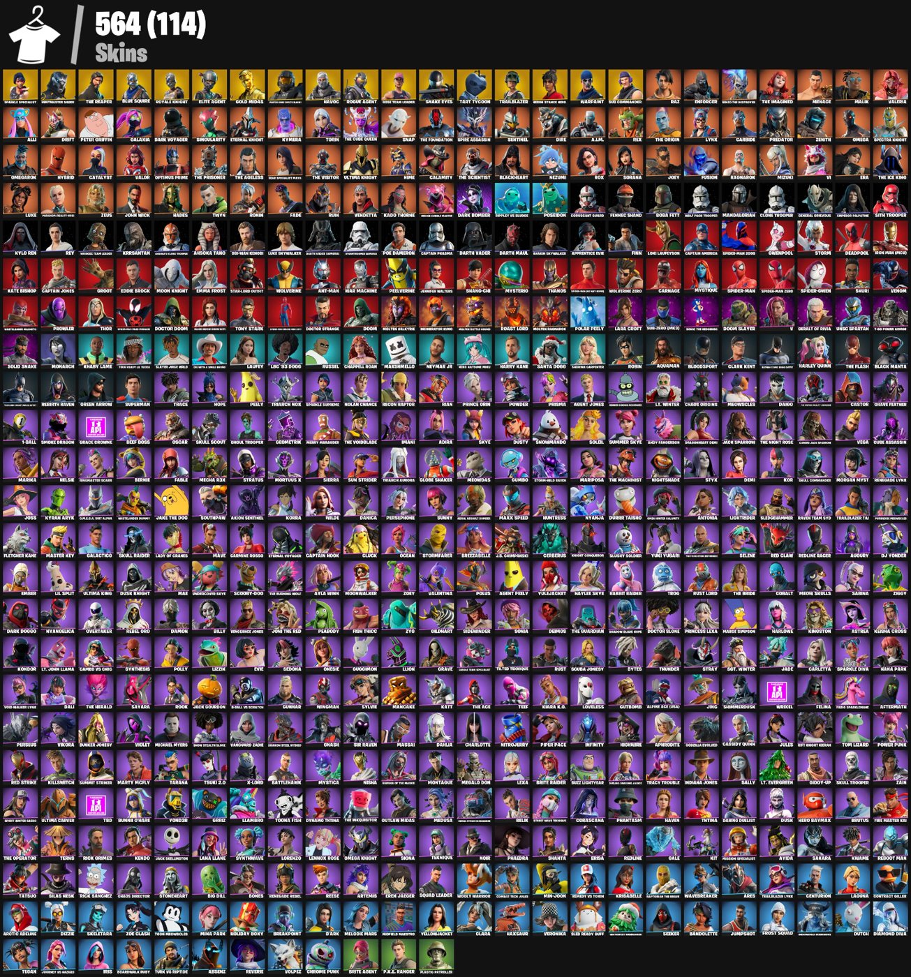 Fortnite account 564-Skin Fortnite Account | Sparkle Specialist, The Reaper, Elite Agent, Midas | PC/PSN/Xbox