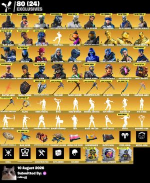 Fortnite account 561-Skin Fortnite Account | Black Knight, Travis Scott, Eon, Royale Knight | PSN/Xbox
