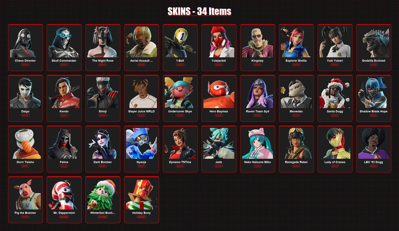 Fortnite account Fortnite account screenshot