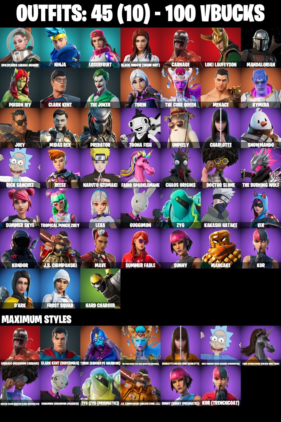 Fortnite account Fortnite account screenshot
