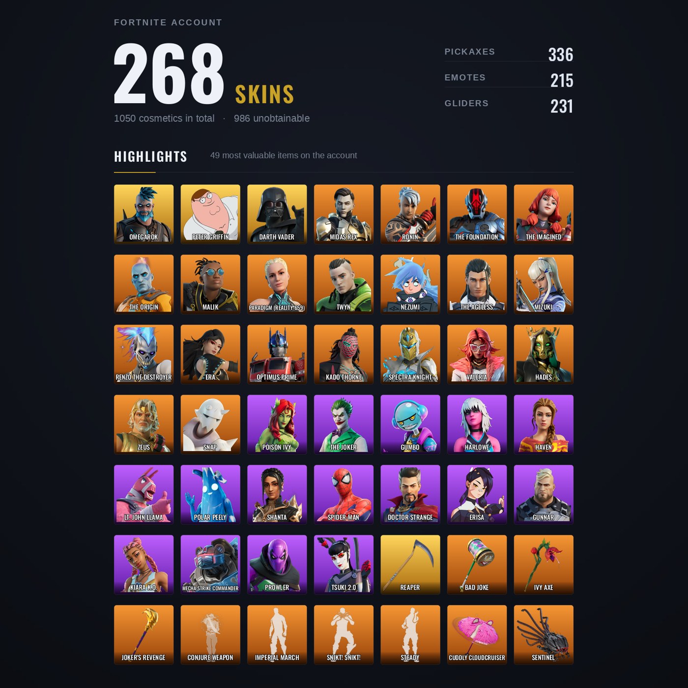 Fortnite account Fortnite account screenshot