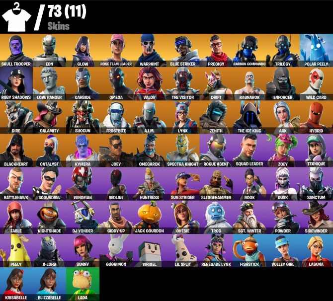 Fortnite account 73-Skin OG Fortnite Account | OG Purple Skull Trooper, Eon, Glow, Omega | PC/PSN/Xbox