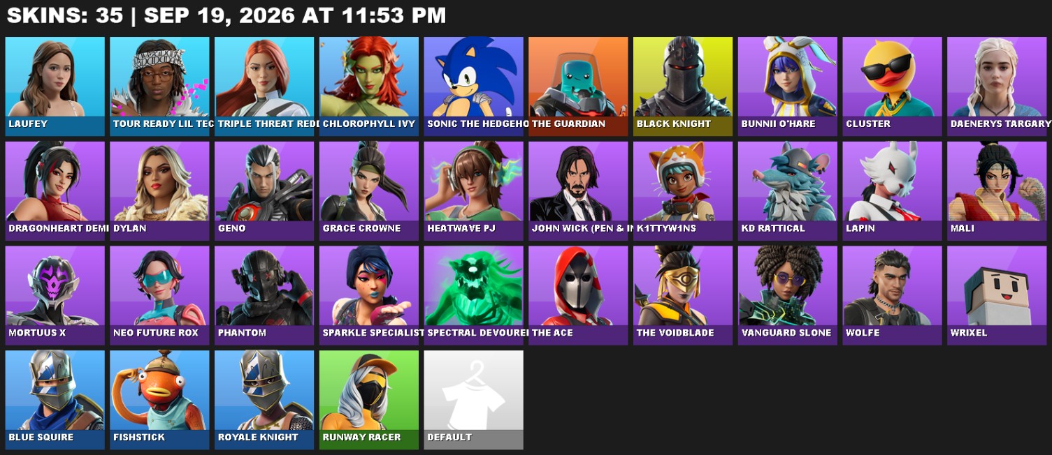 Fortnite account 34-Skin Fortnite Account | Black Knight, Sparkle Specialist, Blue Squire, Royale Knight | PC/Xbox