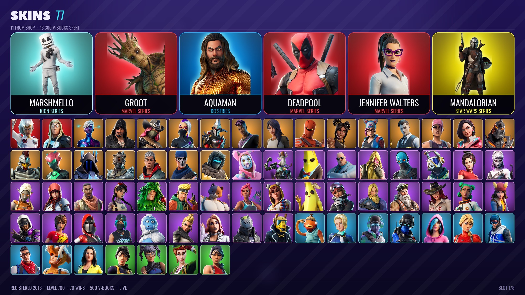 Fortnite account 77-Skin Fortnite Account | Galaxy, Fishstick, Crystal, Yellowjacket | PC/PSN/Xbox/Switch/Mobile