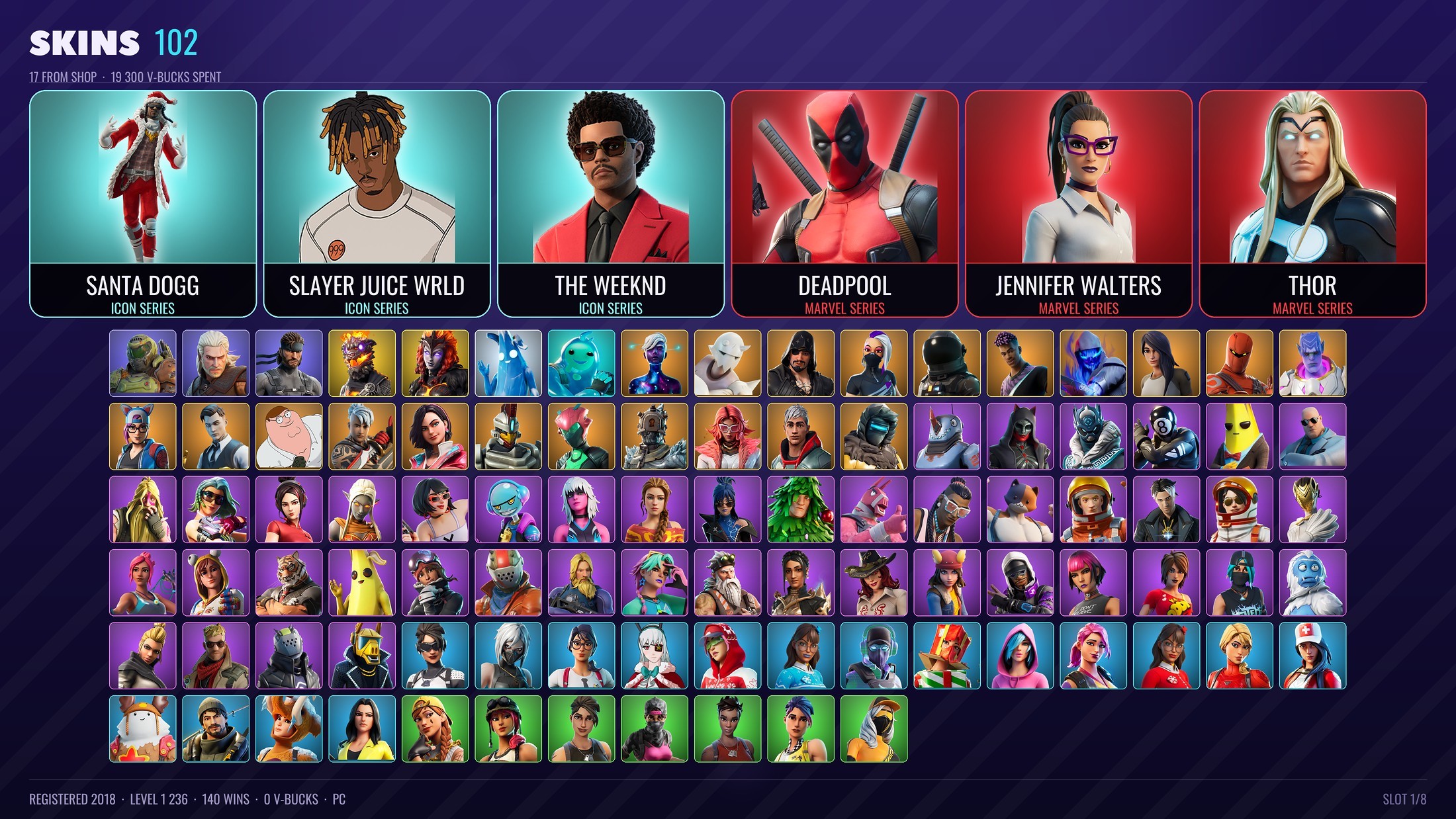 Fortnite account 102-Skin Fortnite Account | Galaxy, Yellowjacket, Aura, Dark Voyager | PC/PSN/Xbox/Switch/Mobile