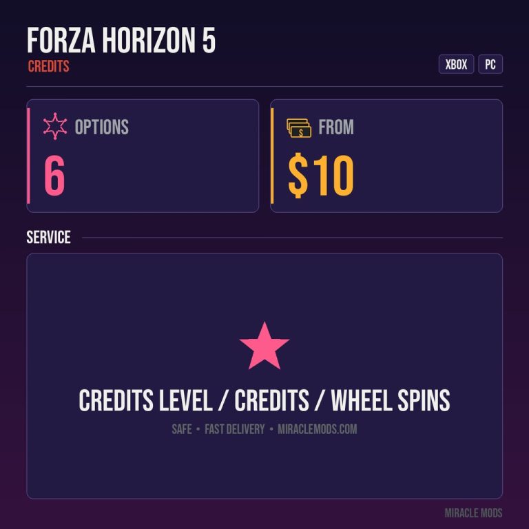 Forza Horizon 5 Credits Level / Credits / Wheel Spins Package (Xbox/Steam)