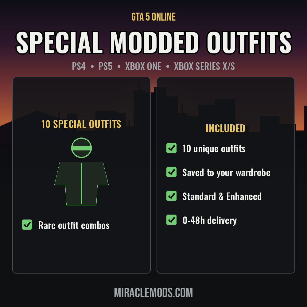 GTA 5 Online Special Modded Outfits GTA 5 Online 10 special modded outfits