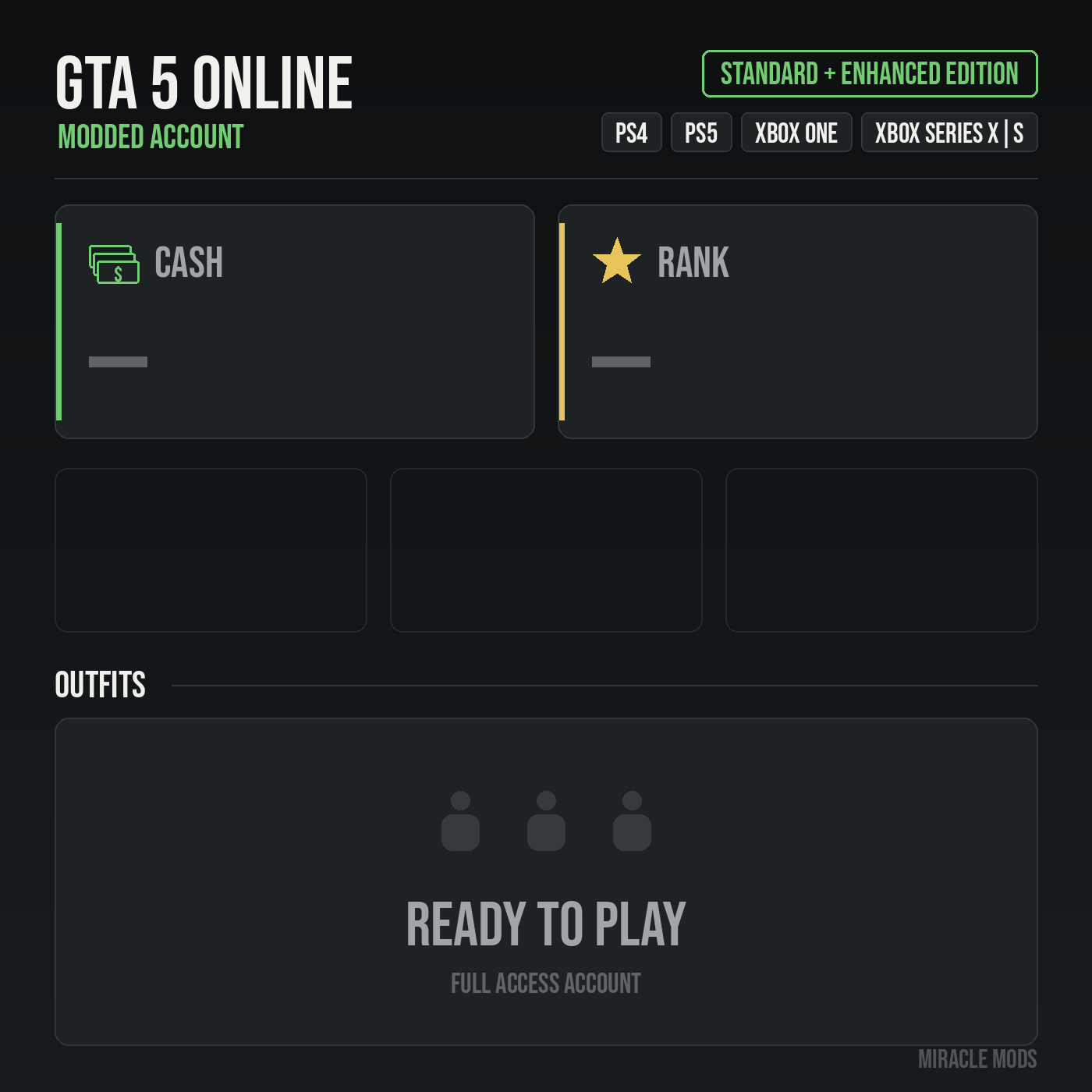 GTA 5 Online modded account