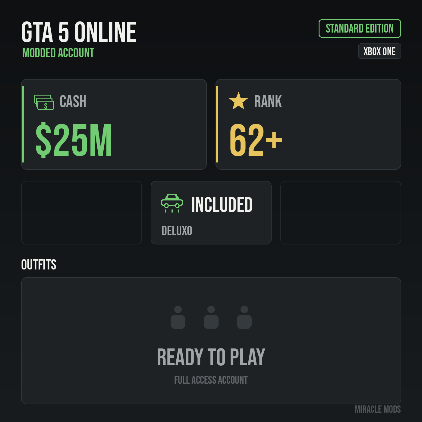 GTA 5 Online modded account