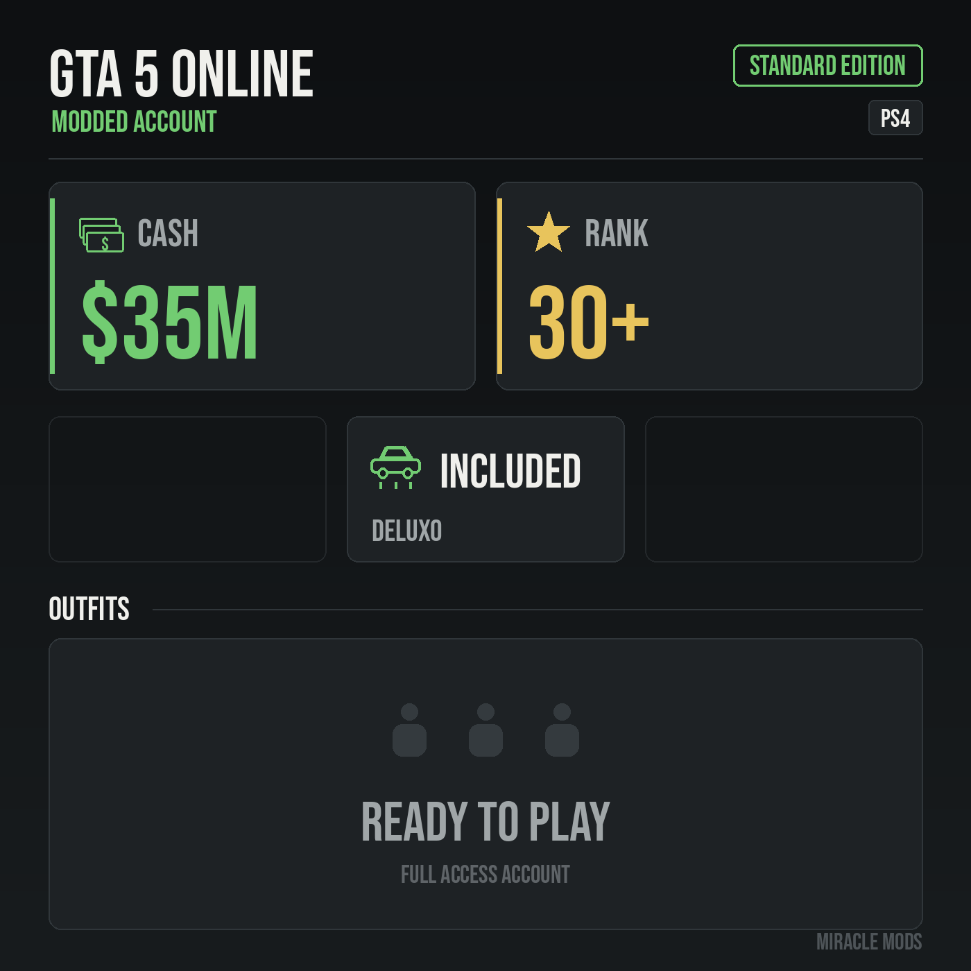 GTA 5 Online modded account GTA 5 Online modded account