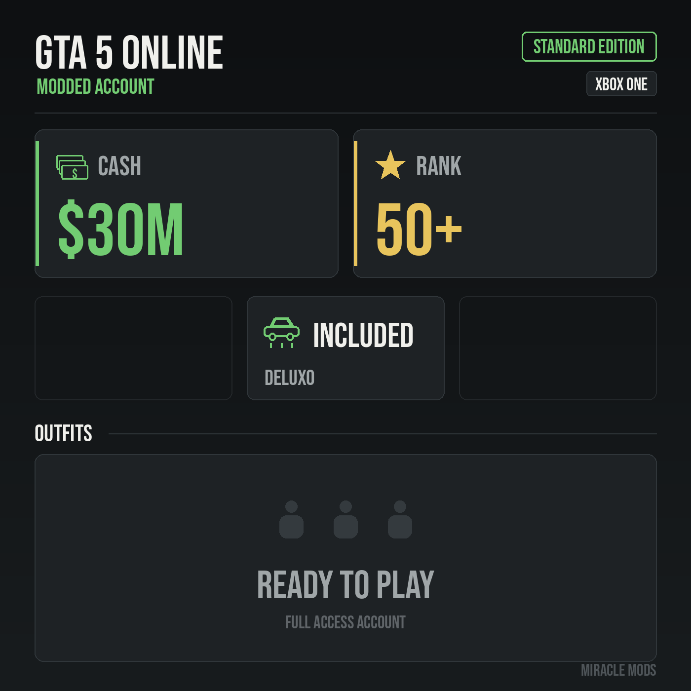 GTA 5 Online modded account