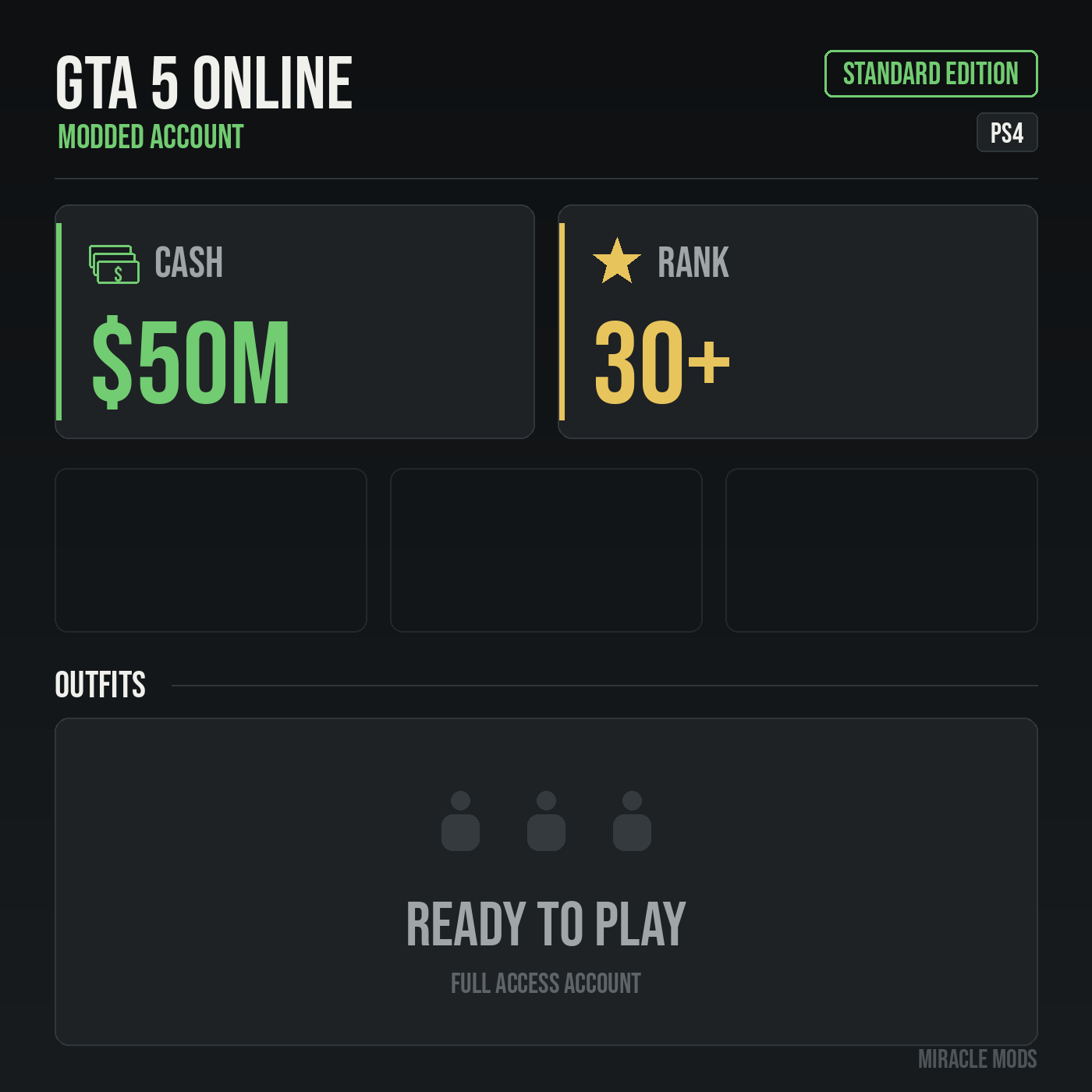 GTA 5 Online modded account GTA 5 Online modded account