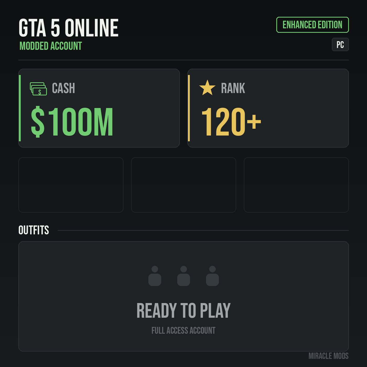 GTA 5 Online modded account GTA 5 Online modded account