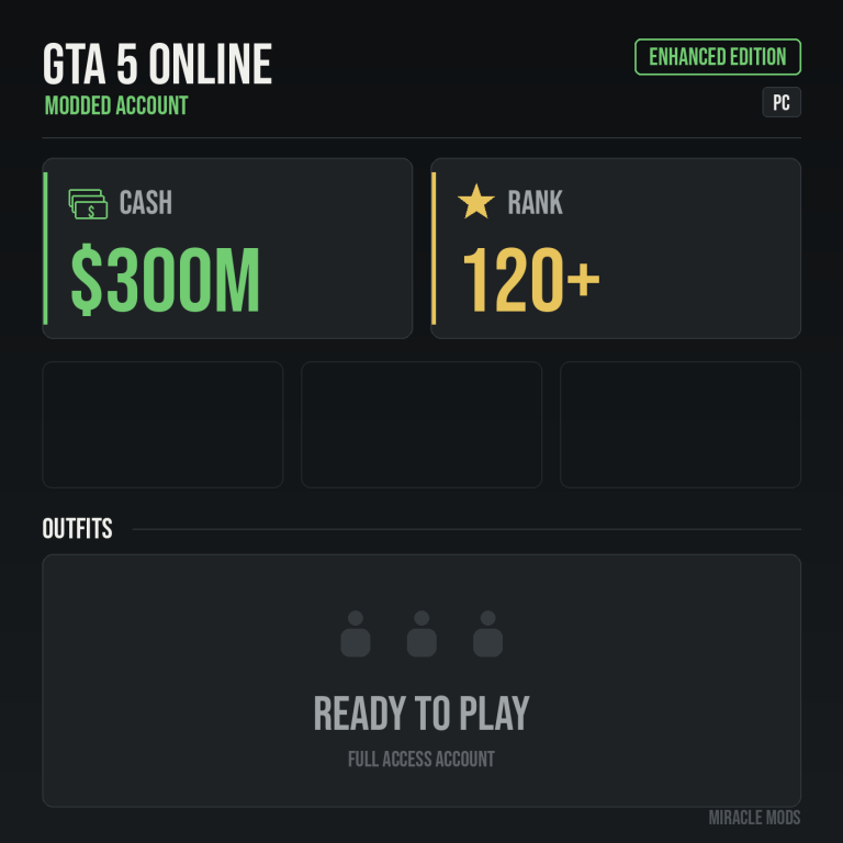 GTA 5 Online modded account