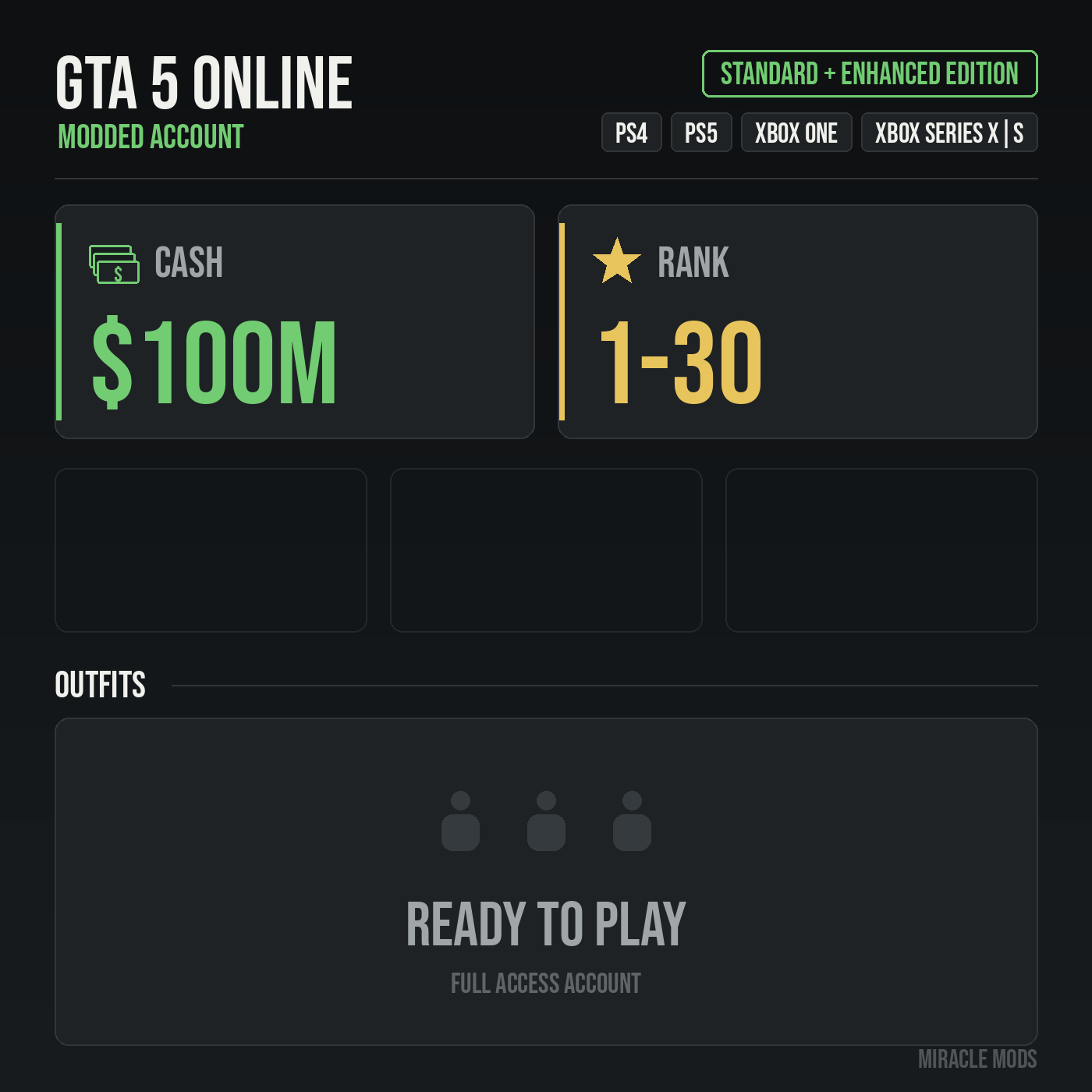 GTA 5 Online modded account GTA 5 Online modded account