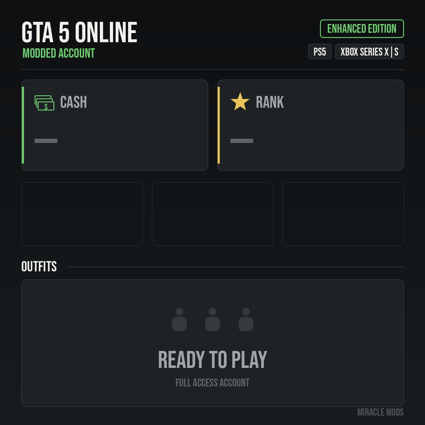 GTA 5 Online modded account GTA 5 Online modded account