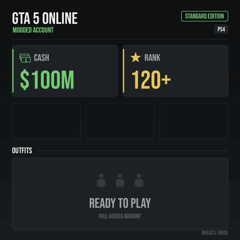 GTA 5 Online modded account