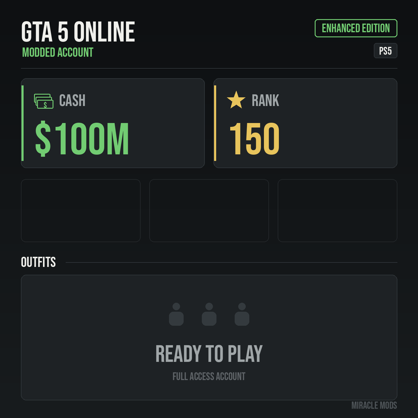 GTA 5 Online modded account GTA 5 Online modded account