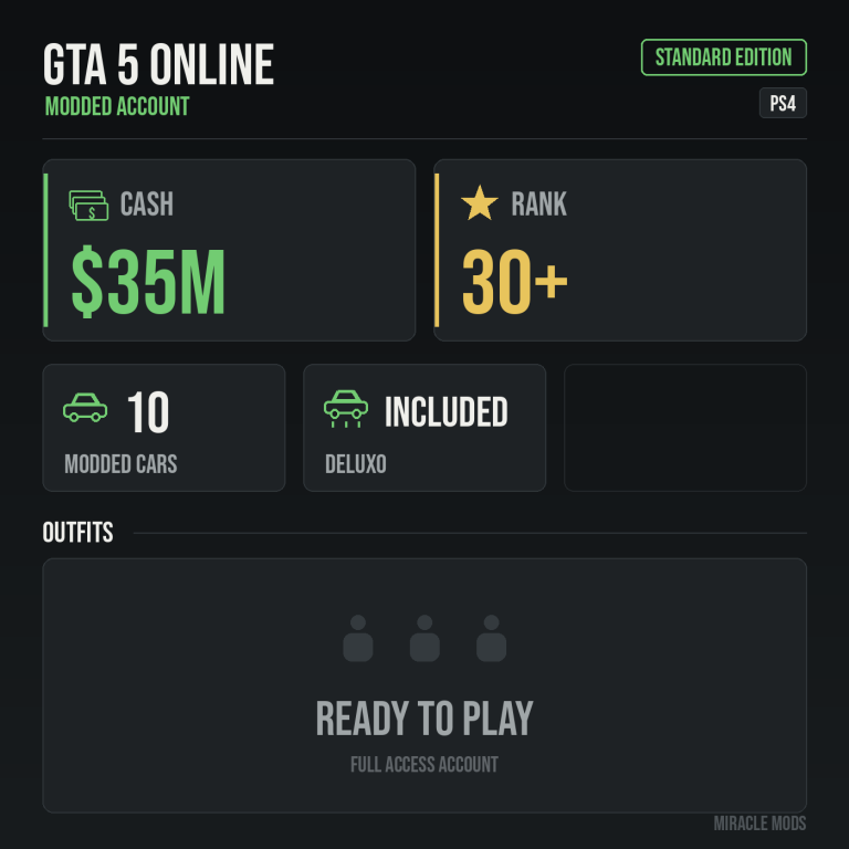 GTA 5 Online modded account