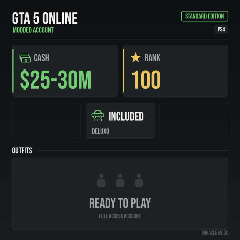 GTA 5 Online modded account