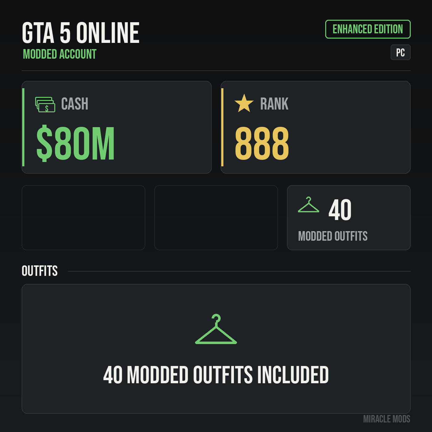 GTA 5 Online modded account GTA 5 Online modded account